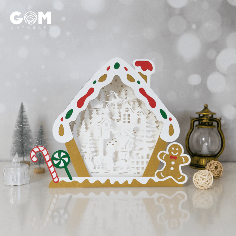 Children Shadow Box Template Candy House Shadow Box SVG DIY