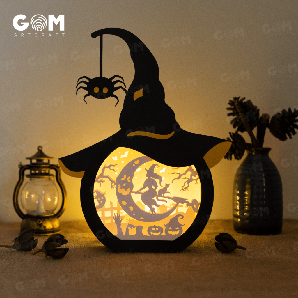 Moon Witch Shadow Box Template – Pumpkin Lantern Template – Halloween ...