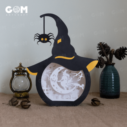 Moon Witch Shadow Box Template – Pumpkin Lantern Template – Halloween ...