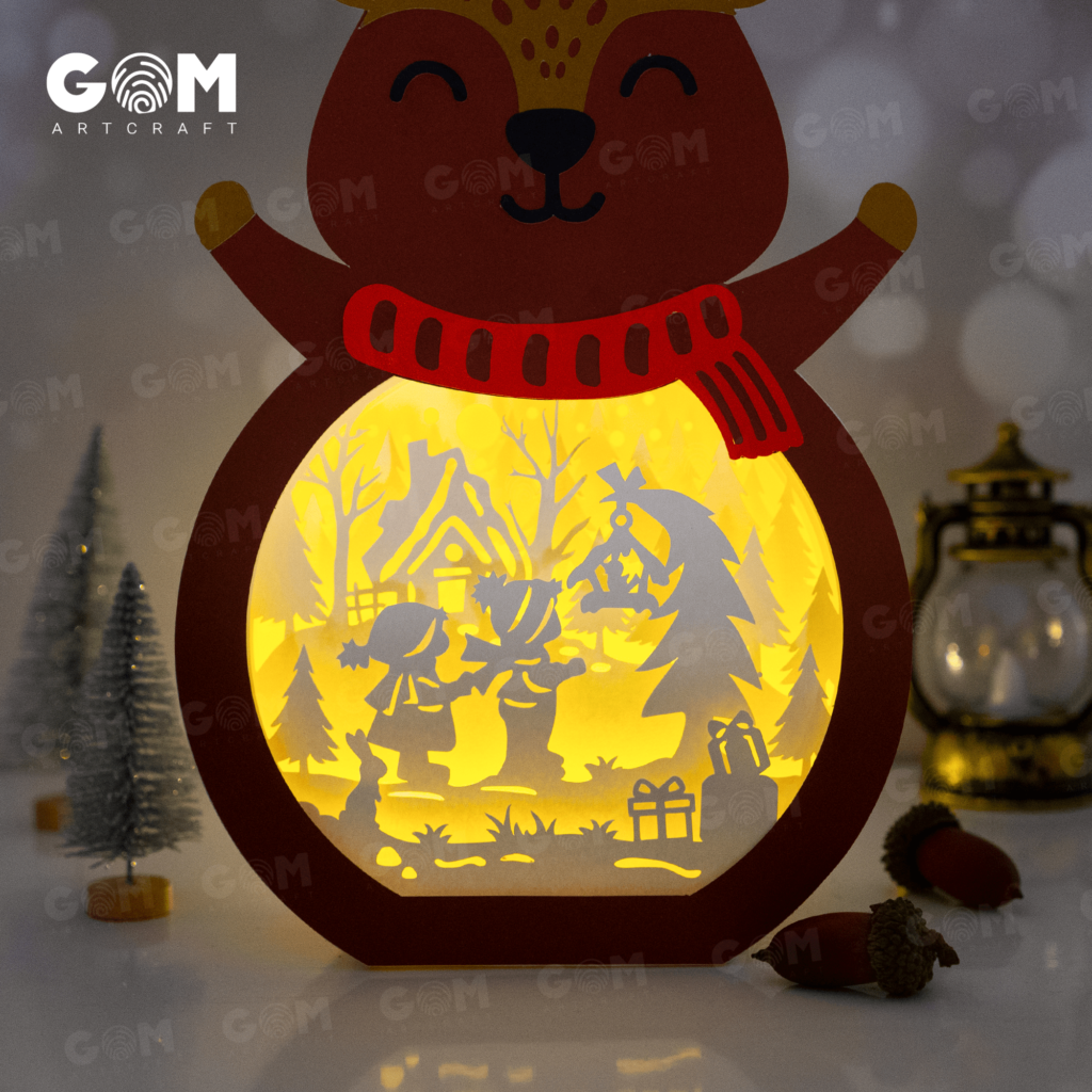 Reindeer Shadow Box SVG__Children – Christmas Shadow Box – DIY Paper ...