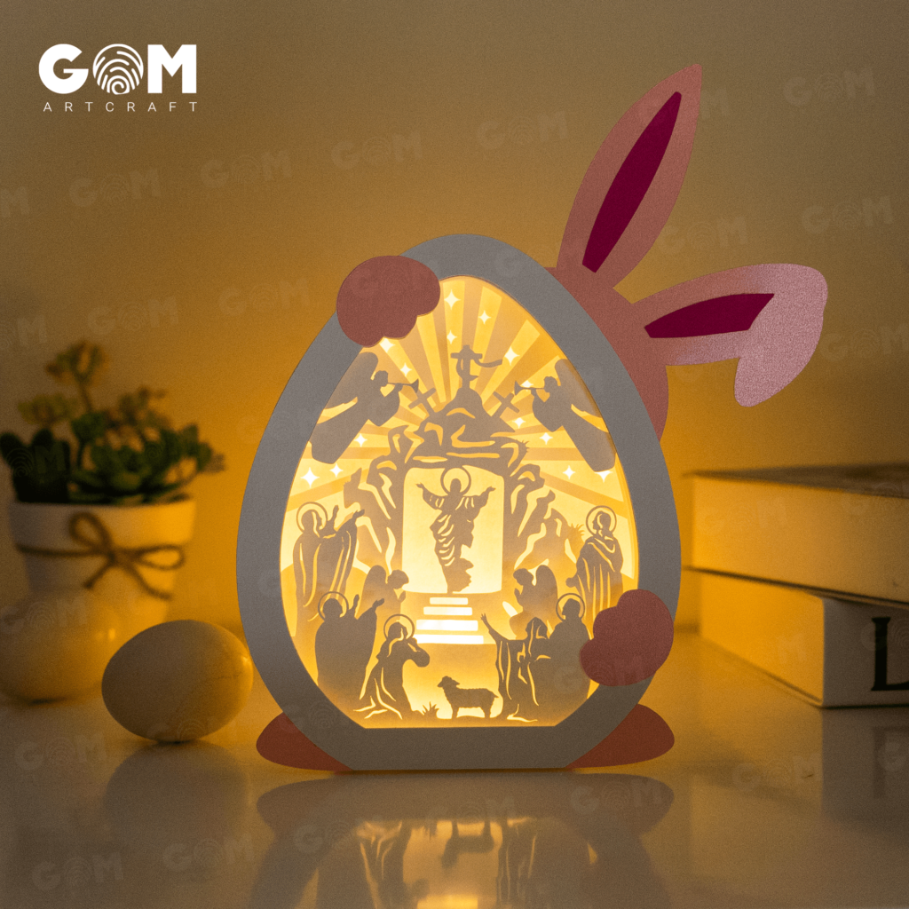 Jesus Risen Shadow Box SVG Easter Eggs Shadow Box Easter Egg